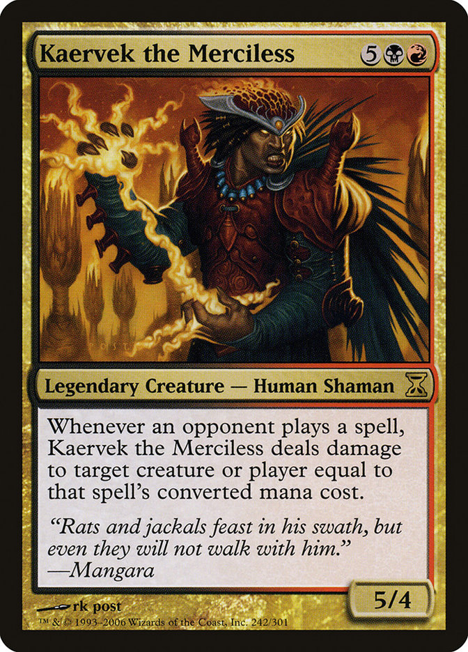 MTG Card Title: Kaervek the Merciless TSP/242