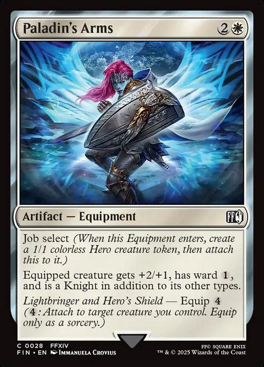 MTG Card Title: Paladin's Arms FIN/28