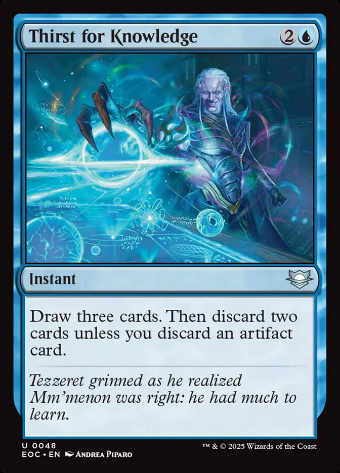 MTG Card Title: Thirst for Knowledge EOC/48