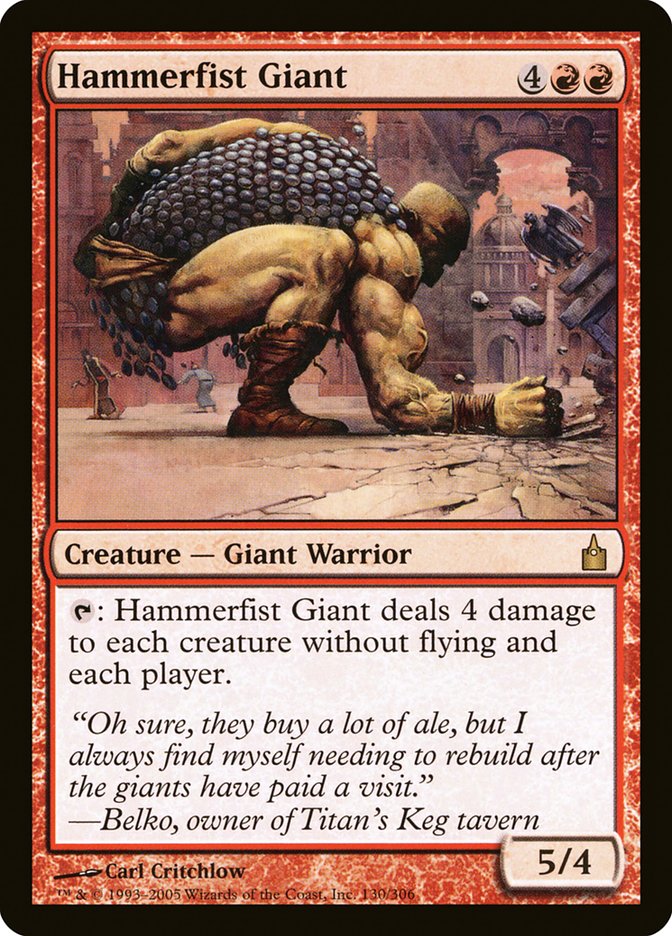 MTG Card Title: Hammerfist Giant RAV/130