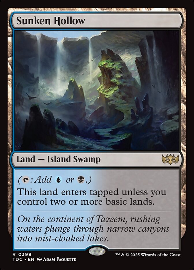 MTG Card Title: Sunken Hollow TDC/398