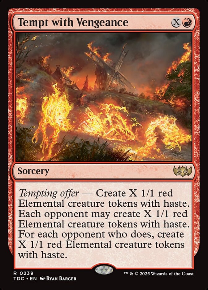 MTG Card Title: Tempt with Vengeance TDC/239