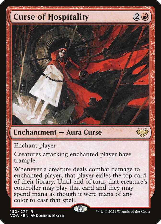 MTG Card Title: Curse of Hospitality VOW/152