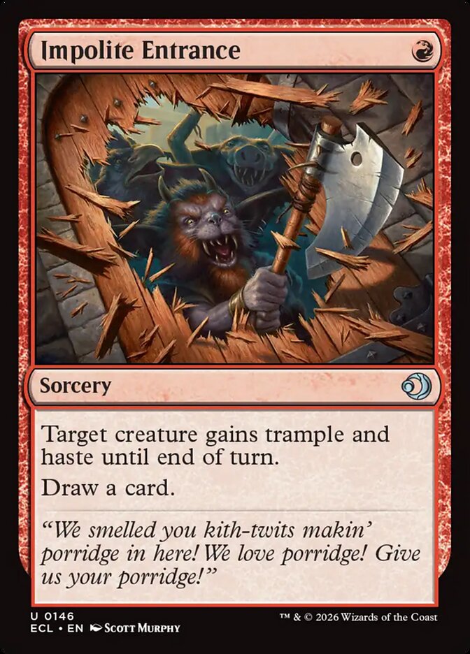 MTG Card Title: Impolite Entrance ECL/146