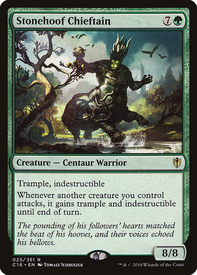 MTG Card Title: Stonehoof Chieftain C16/25