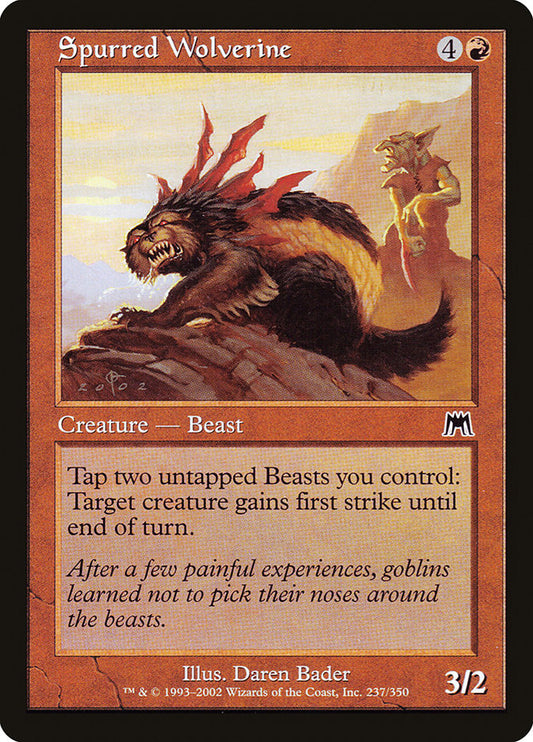 MTG Card Title: Spurred Wolverine ONS/237