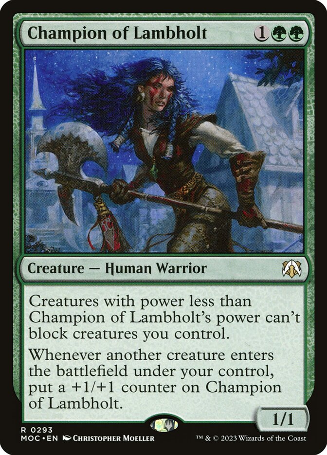 MTG Card Title: Champion of Lambholt MOC/293