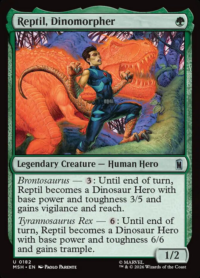 MTG Card Title: Reptil, Dinomorpher MSH/182