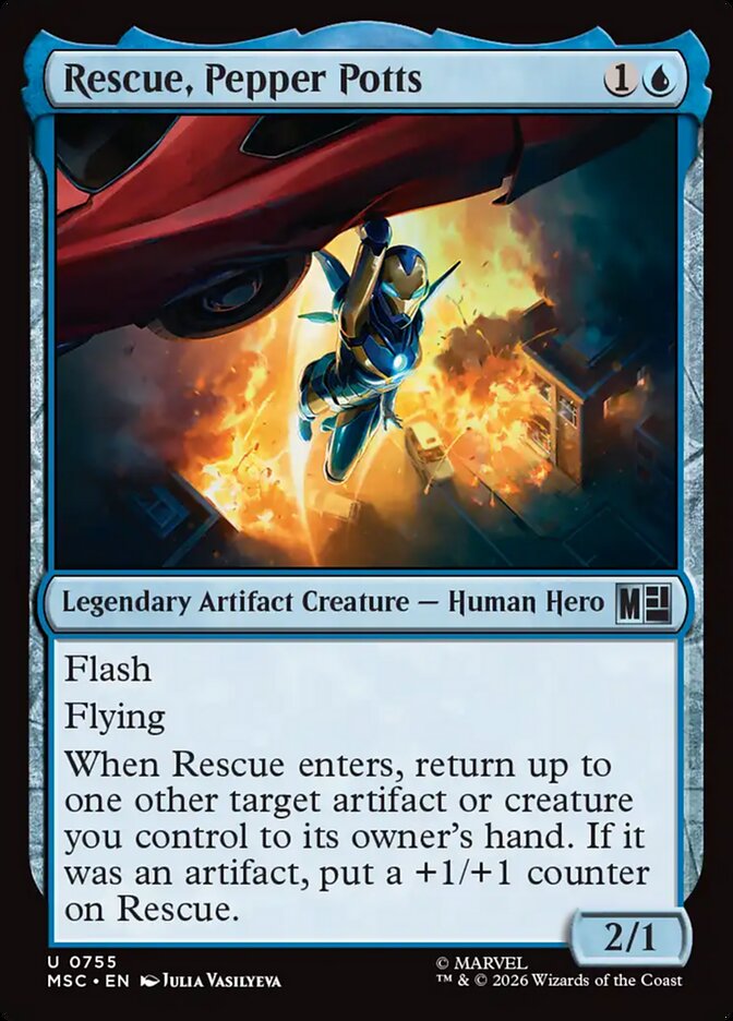 MTG Card Title: Rescue, Pepper Potts MSC/755