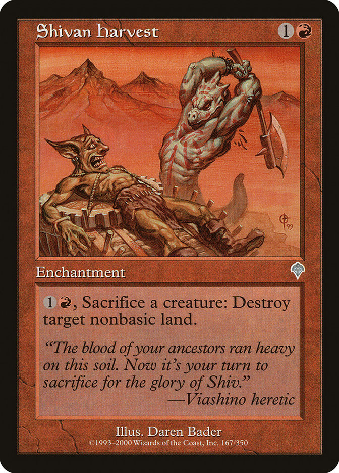 MTG Card Title: Shivan Harvest INV/167