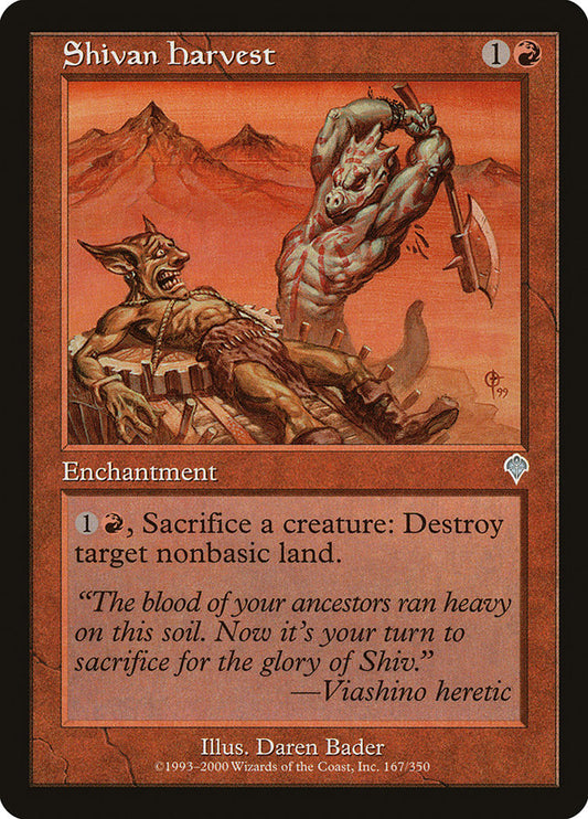 MTG Card Title: Shivan Harvest INV/167