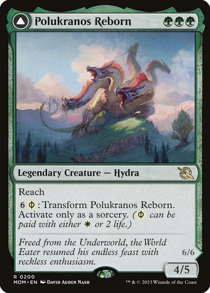 MTG Card Title: Polukranos Reborn // Polukranos, Engine of Ruin MOM/200