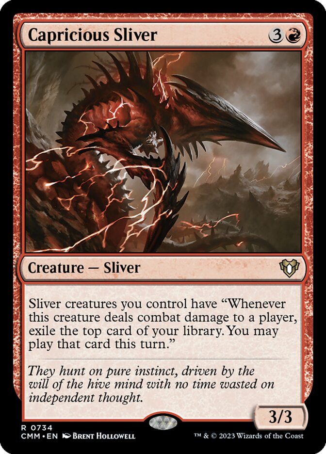 MTG Card Title: Capricious Sliver CMM/734