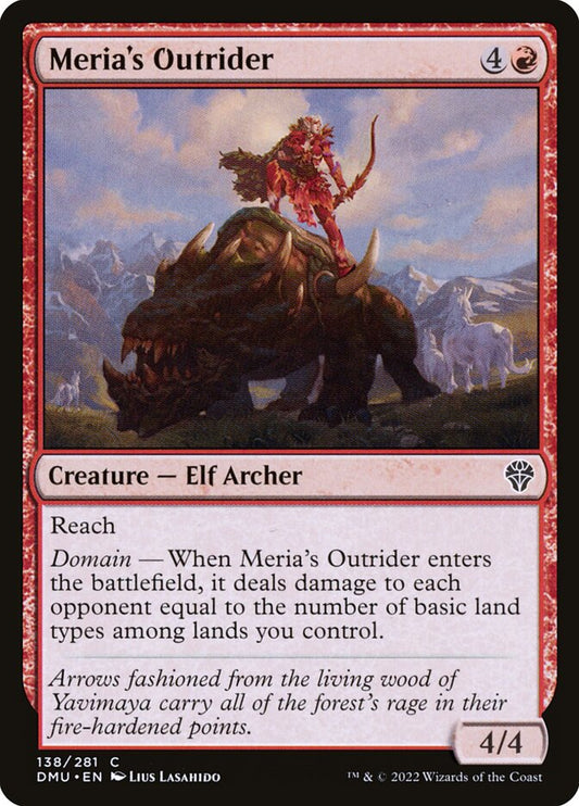MTG Card Title: Meria's Outrider DMU/138