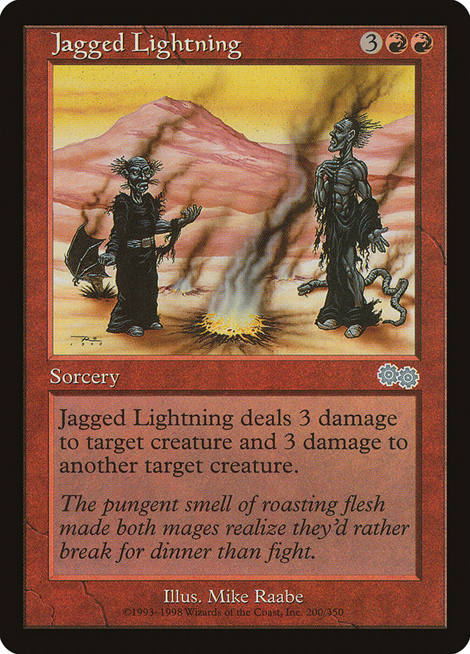 MTG Card Title: Jagged Lightning USG/200