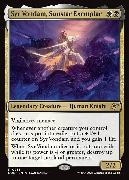 MTG Card Title: Syr Vondam, Sunstar Exemplar EOE/231