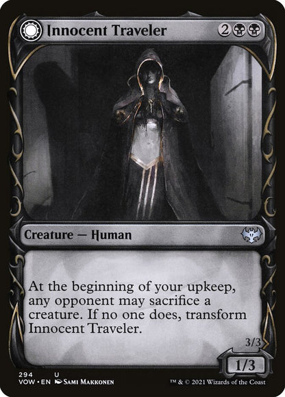 MTG Card Title: Innocent Traveler // Malicious Invader VOW/294