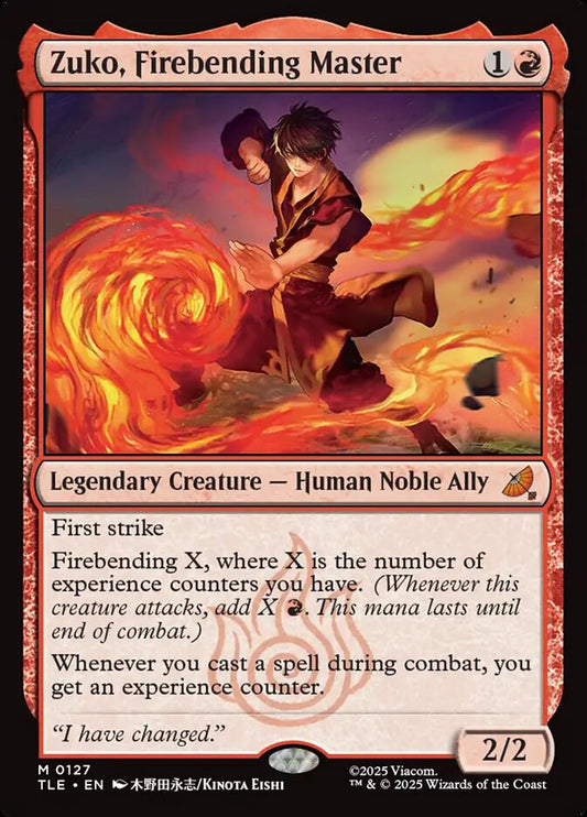 MTG Card Title: Zuko, Firebending Master TLE/127