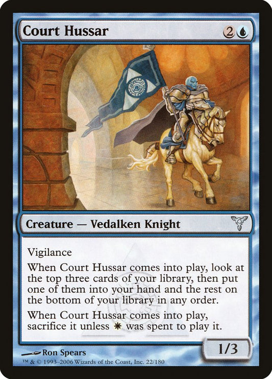 MTG Card Title: Court Hussar DIS/22