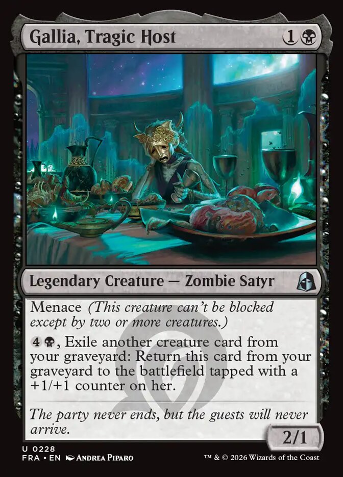 MTG Card Title: Gallia, Tragic Host FRA/228
