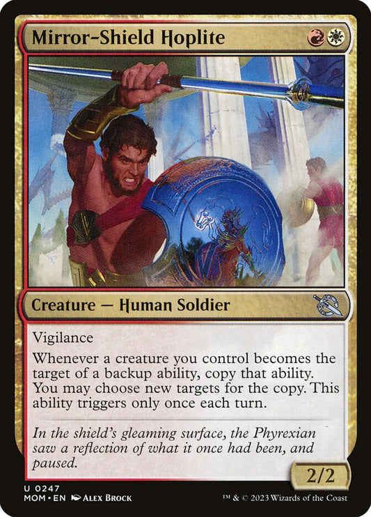 MTG Card Title: Mirror-Shield Hoplite MOM/247