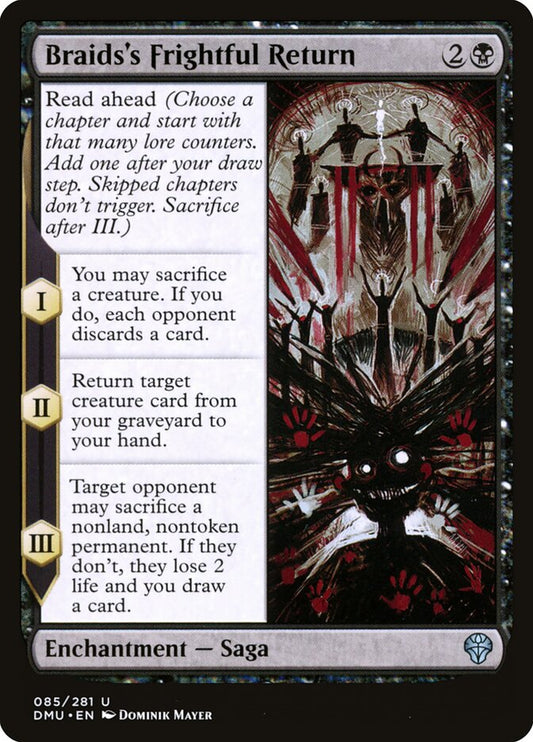 MTG Card Title: Braids's Frightful Return DMU/85