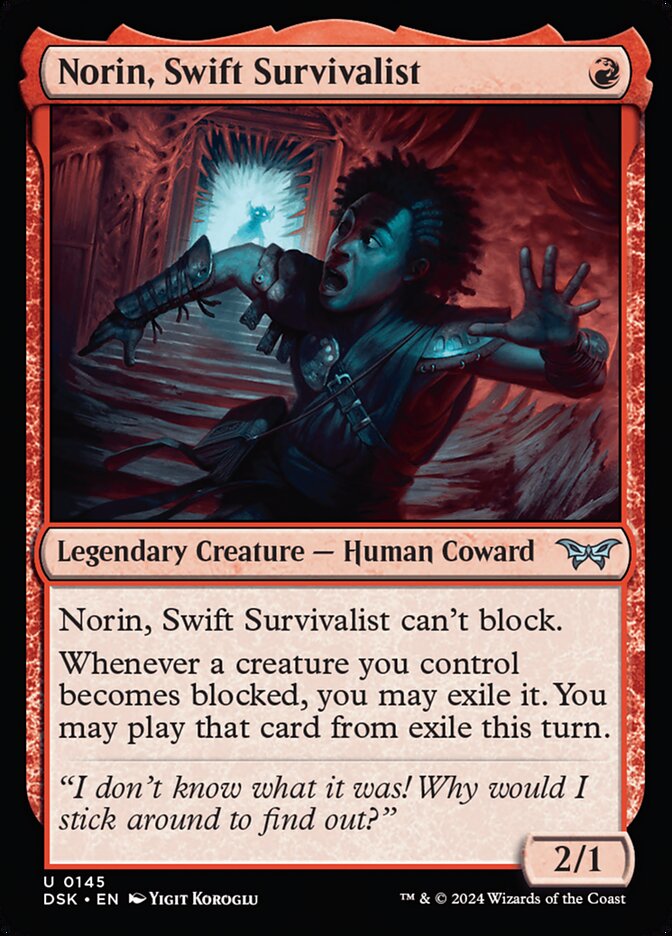 MTG Card Title: Norin, Swift Survivalist DSK/145