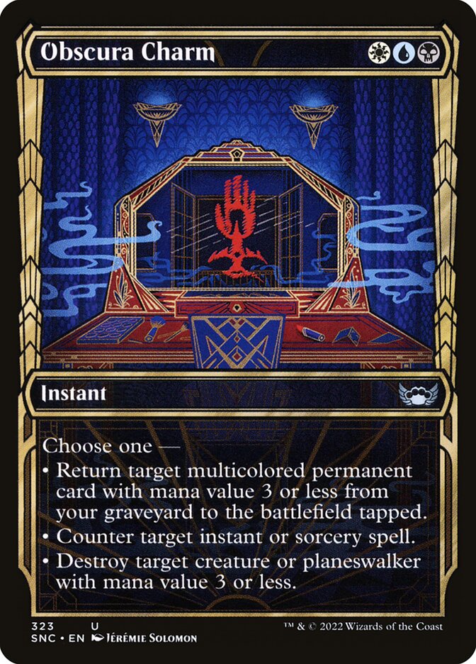 MTG Card Title: Obscura Charm SNC/323