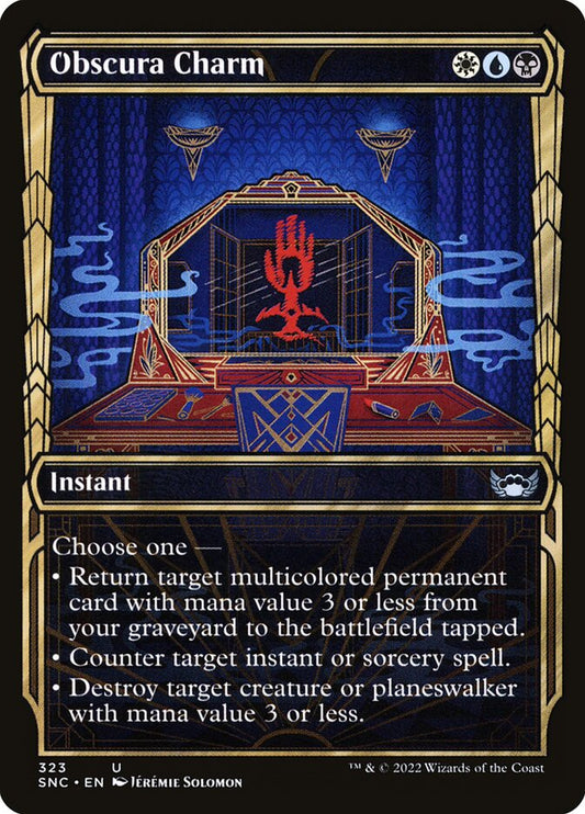 MTG Card Title: Obscura Charm SNC/323
