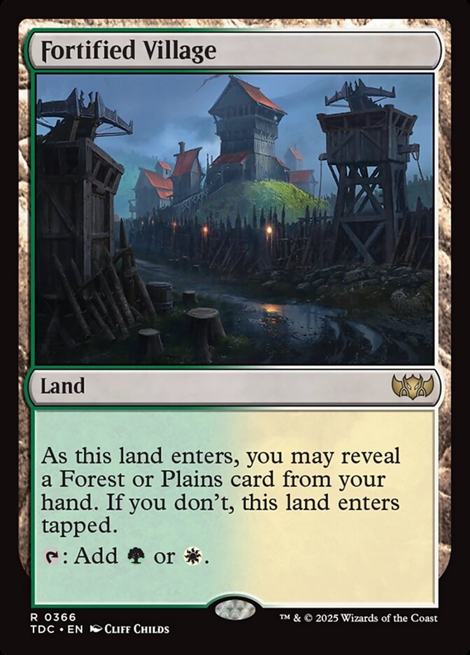 MTG Card Title: Fortified Village TDC/366