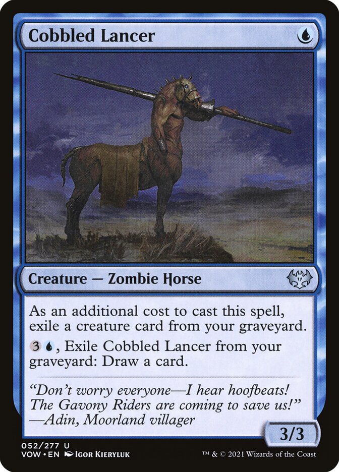 MTG Card Title: Cobbled Lancer VOW/52