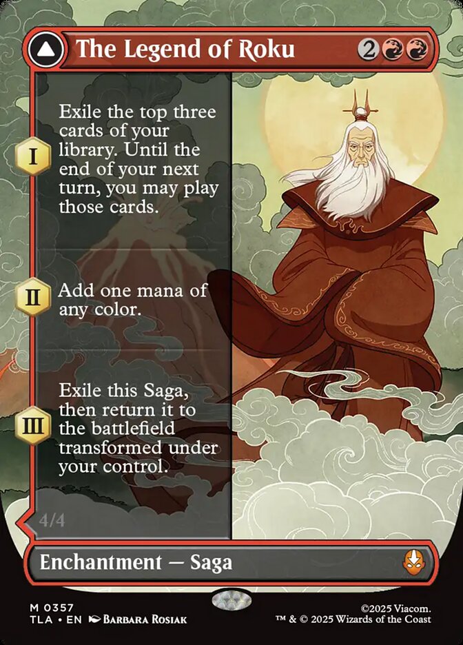 MTG Card Title: The Legend of Roku // Avatar Roku TLA/357