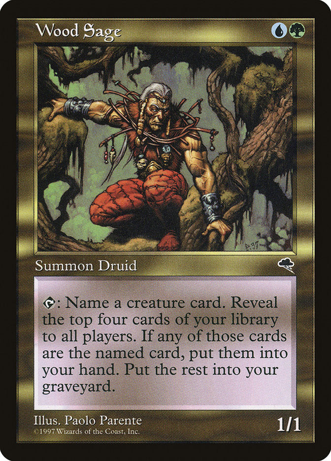 MTG Card Title: Wood Sage TMP/275