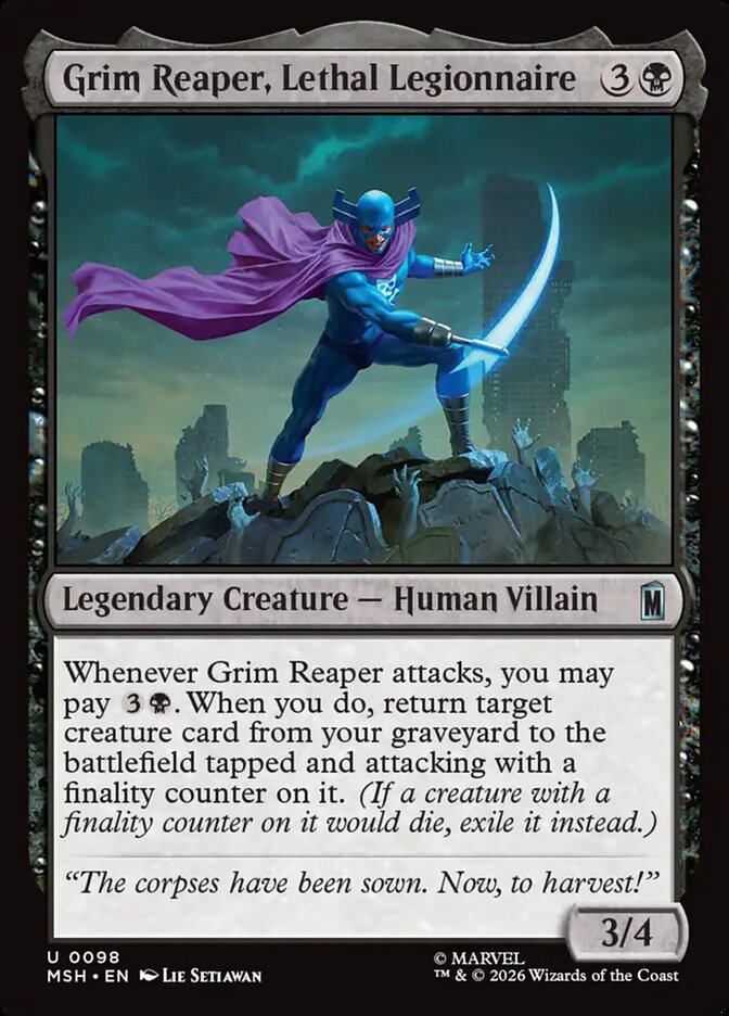 MTG Card Title: Grim Reaper, Lethal Legionnaire MSH/98