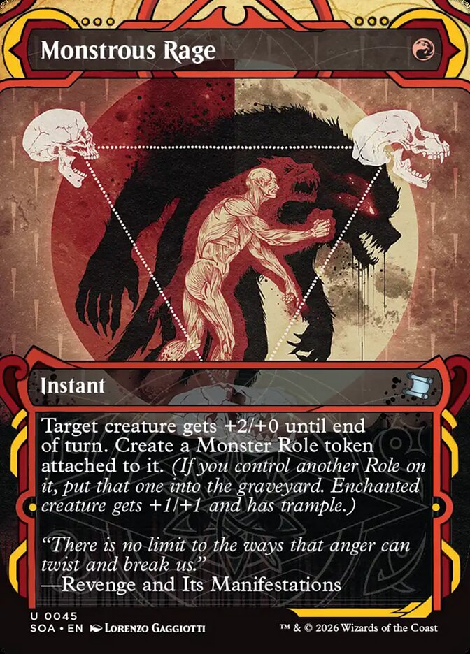 MTG Card Title: Monstrous Rage SOA/45