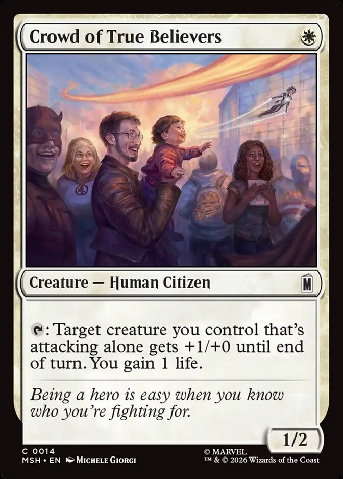MTG Card Title: Crowd of True Believers MSH/14