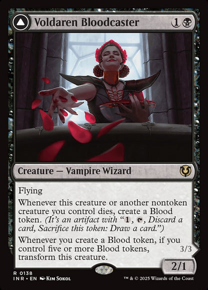 MTG Card Title: Voldaren Bloodcaster // Bloodbat Summoner INR/138