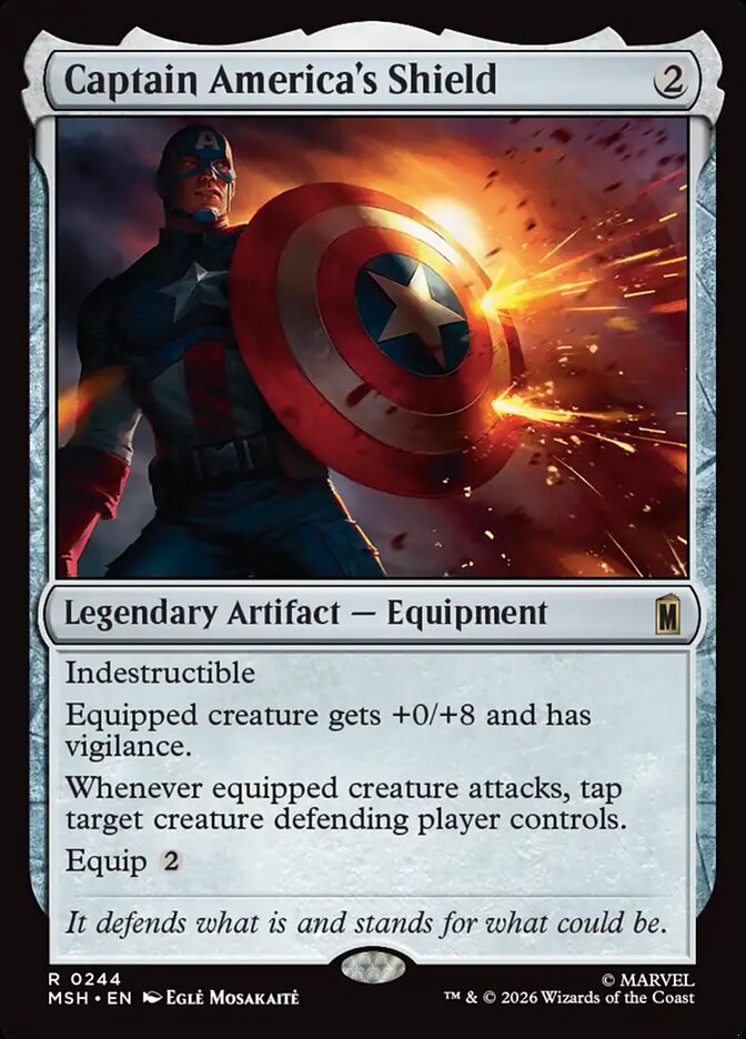 MTG Card Title: Captain America's Shield MSH/244