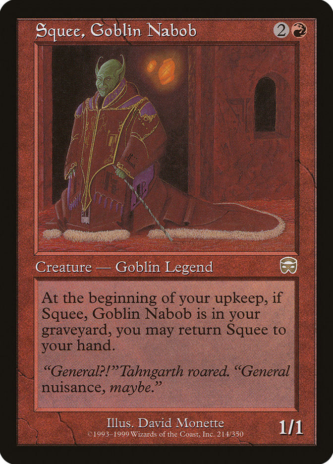 MTG Card Title: Squee, Goblin Nabob MMQ/214