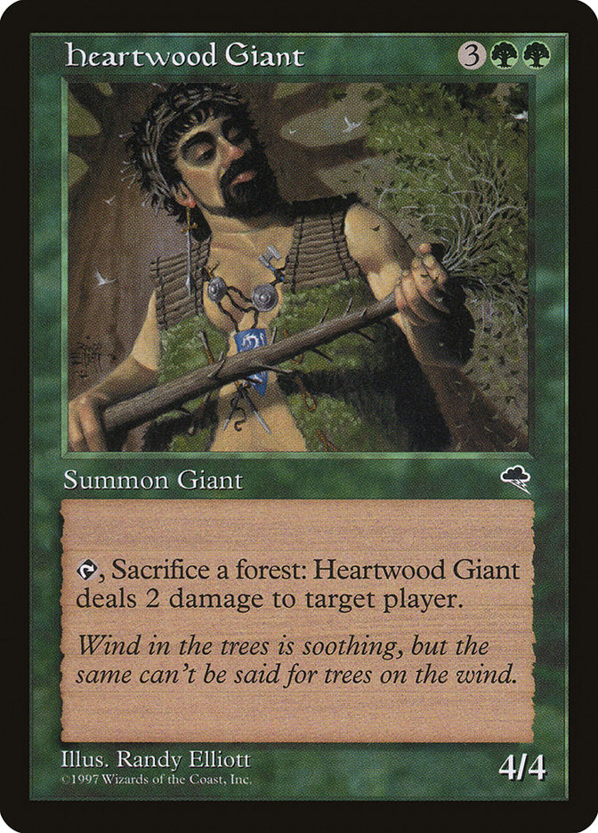MTG Card Title: Heartwood Giant TMP/232