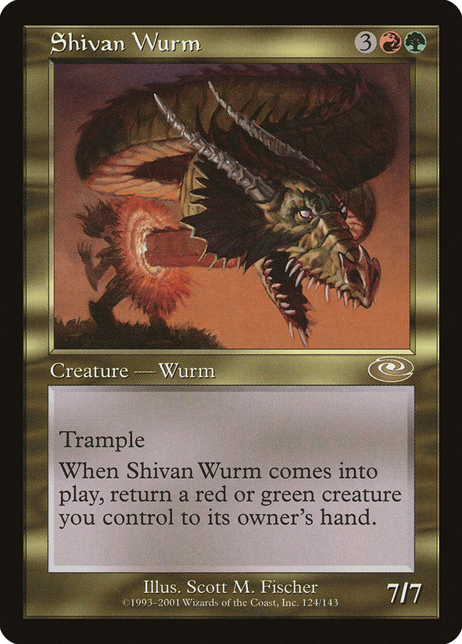 MTG Card Title: Shivan Wurm PLS/124