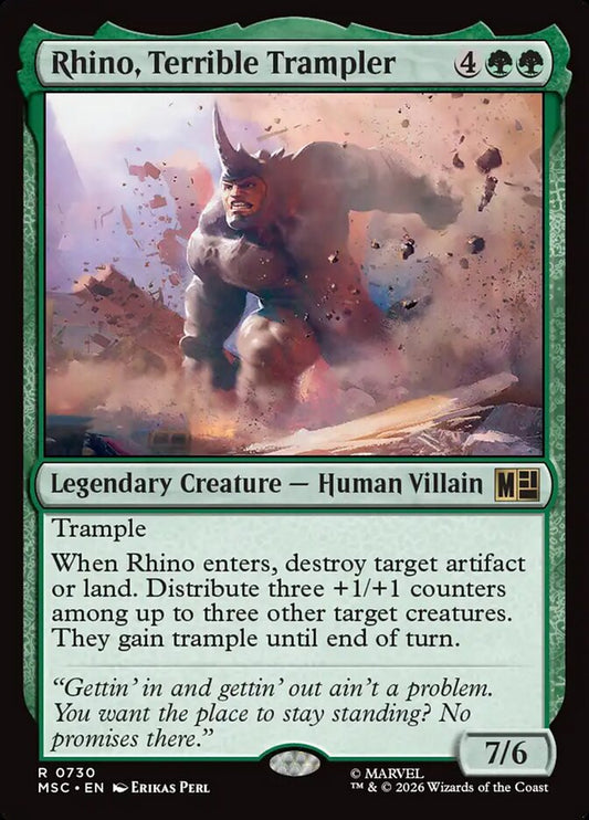 MTG Card Title: Rhino, Terrible Trampler MSC/730