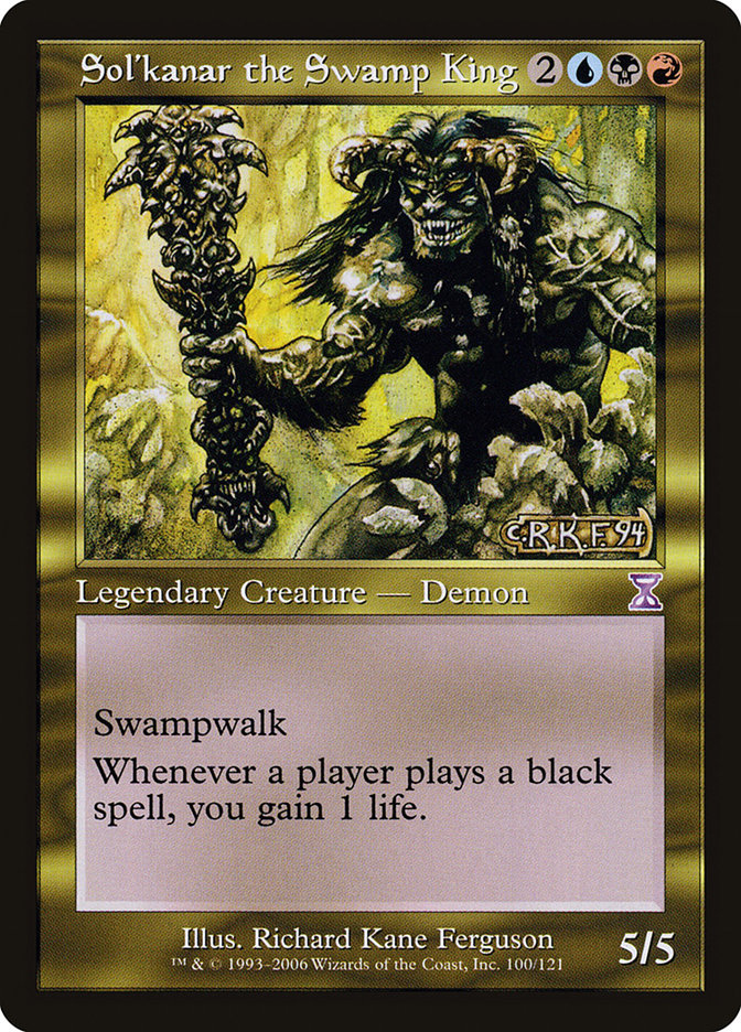 MTG Card Title: Sol'kanar the Swamp King TSB/100