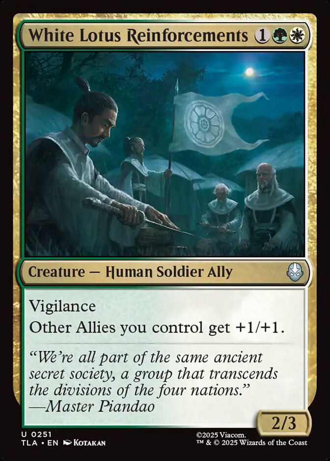 MTG Card Title: White Lotus Reinforcements TLA/251
