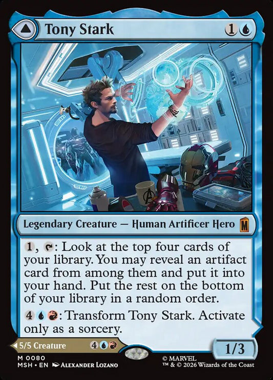 MTG Card Title: Tony Stark // The Invincible Iron Man MSH/80