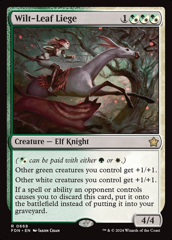 MTG Card Title: Wilt-Leaf Liege FDN/668
