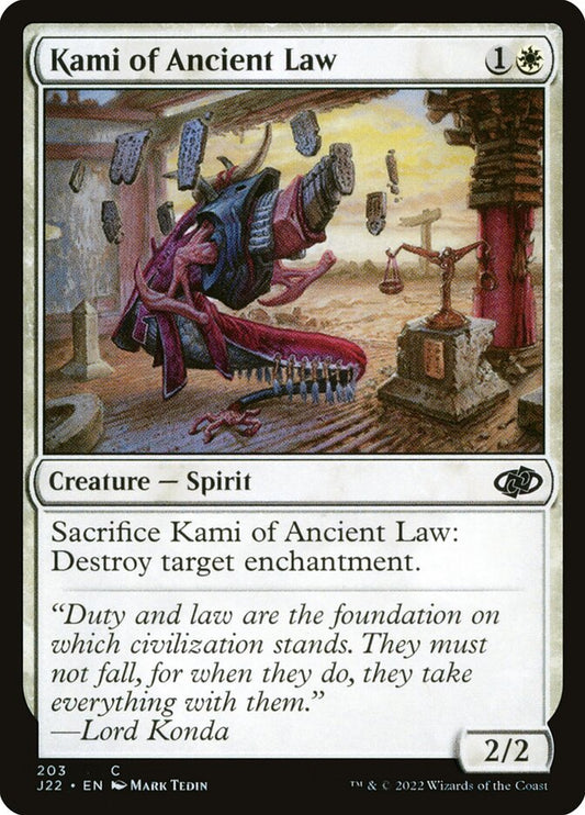 MTG Card Title: Kami of Ancient Law J22/203