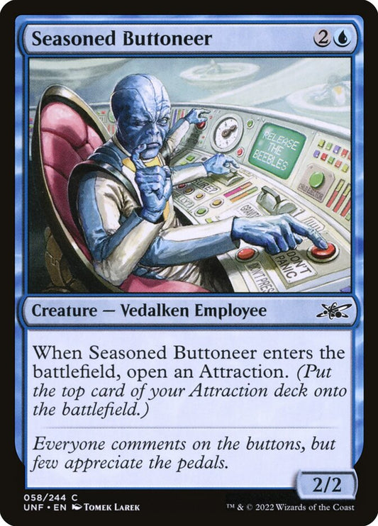 MTG Card Title: Seasoned Buttoneer UNF/58