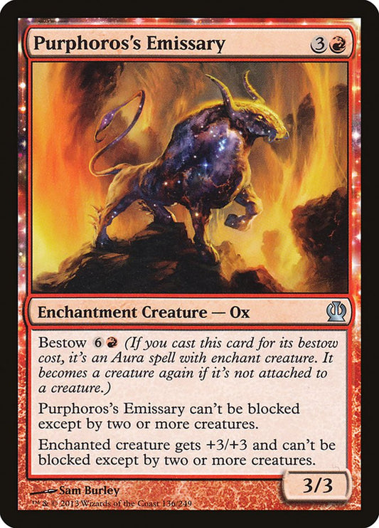 MTG Card Title: Purphoros's Emissary THS/136