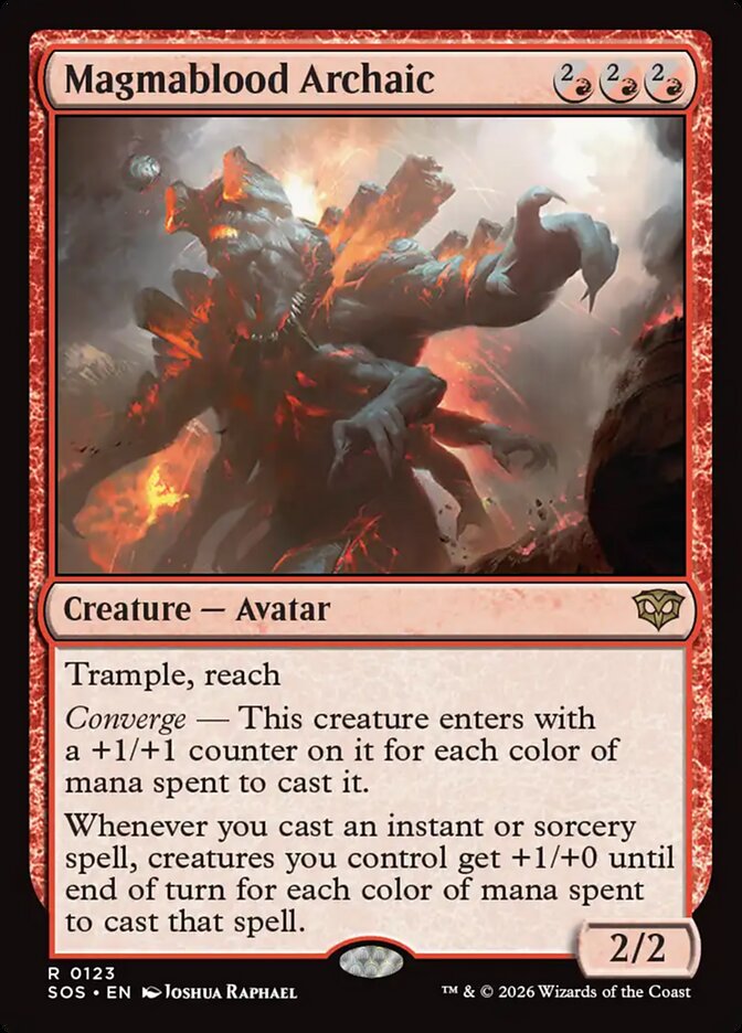 MTG Card Title: Magmablood Archaic SOS/123